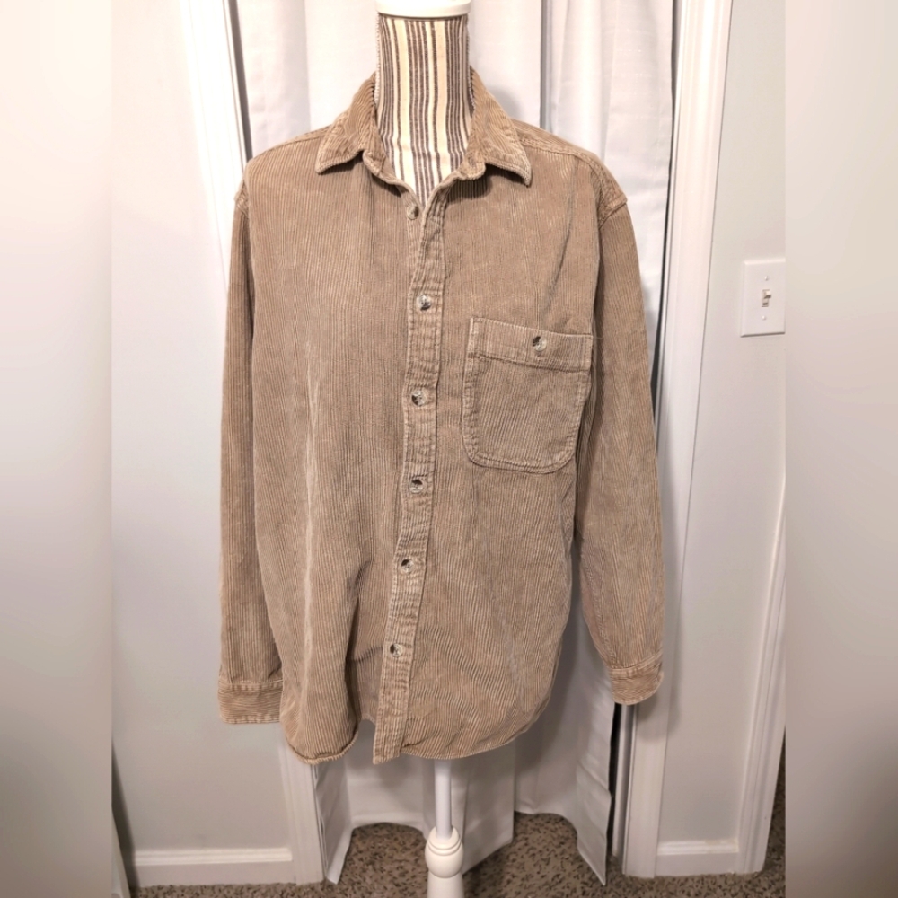 Urban Outfitters Women's Corduroy Button‎ Down Tan Shirt/Shaklet Size SP